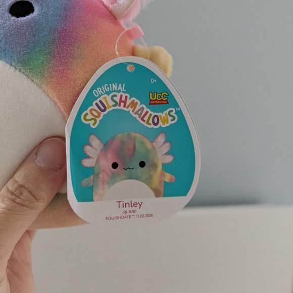 5" Tinley Tie Dye Axolotl Squishmallow - Picture 2 of 3